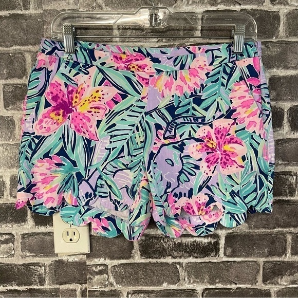 Lilly Pulitzer 5” buttercup scallop hem shorts - Picture 1 of 9